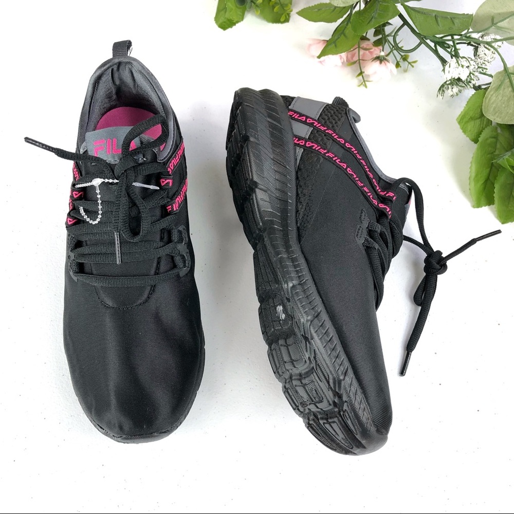 Fila black women’s sneakers lace up size 7.5 (#9)